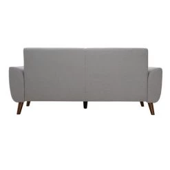 MILIBOO Canapé Scandinave 3 Places En Tissu Gris Clair Et Bois Foncé EKTOR - Gris Clair -France MILIBOO Soldes 2022 60856875 4