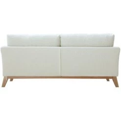MILIBOO Canapé Scandinave 3 Places Déhoussable Blanc Effet Laine Bouclée OSLO - Blanc -France MILIBOO Soldes 2022 60856880 4