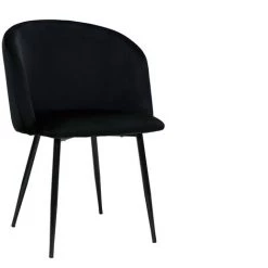 MILIBOO Chaises Design En Velours Noir (lot De 2) VANITY - Noir Velours -France MILIBOO Soldes 2022 60870150 3