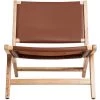 MILIBOO Fauteuil Ethnique Marron Et Bois BONDI - Marron Clair