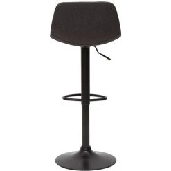 MILIBOO Tabourets De Bar Relevables Tissu Gris Anthracite Et Métal Noir (lot De 2) NONIE - Gris Anthracite -France MILIBOO Soldes 2022 61085261 4