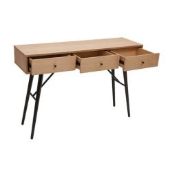 MILIBOO Console 3 Tiroirs En Bois Clair Et Métal Noir L120 Cm ALSTORIA - Naturel -France MILIBOO Soldes 2022 61185389 3