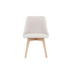 MILIBOO Chaises En Tissu Effet Velours Texturé Beige Et Bois Clair (lot De 2) HIGGINS - Beige Naturel Velours -France MILIBOO Soldes 2022 61190816 2
