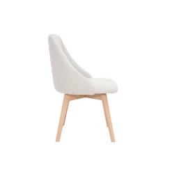 MILIBOO Chaises En Tissu Effet Velours Texturé Beige Et Bois Clair (lot De 2) HIGGINS - Beige Naturel Velours -France MILIBOO Soldes 2022 61190816 4