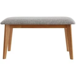 MILIBOO Banc En Bois Et Tissu Gris Clair ELION - Gris Clair