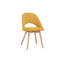 MILIBOO Chaises Scandinaves En Tissu Effet Velours Texturé Jaune Moutarde Et Pieds Hêtre Massif (lot De 2) COSETTE - Jaune Velours 8 MILIBOO Chaises Scandinaves En Tissu Effet Velours Texturé Jaune Moutarde Et Pieds Hêtre Massif (lot De 2) COSETTE - Jaune Velours -France MILIBOO Soldes 2022 61192933 3