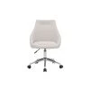 MILIBOO Chaise De Bureau Design Tissu Effet Velours Texturé Beige Et Acier Chromé BOOMER - Beige Velours -France MILIBOO Soldes 2022 61192972 1