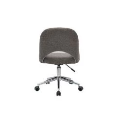 MILIBOO Chaise De Bureau En Tissu Effet Velours Texturé Gris Et Pied Chromé COSETTE - Gris Velours 9 MILIBOO Chaise De Bureau En Tissu Effet Velours Texturé Gris Et Pied Chromé COSETTE - Gris Velours -France MILIBOO Soldes 2022 61192993 4