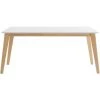 MILIBOO Table à Manger Extensible Blanche Et Bois Clair L160-205 Cm SWAD - Blanc -France MILIBOO Soldes 2022 61403702 1