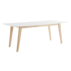 MILIBOO Table à Manger Extensible Blanche Et Bois Clair L160-205 Cm SWAD - Blanc -France MILIBOO Soldes 2022 61403702 4