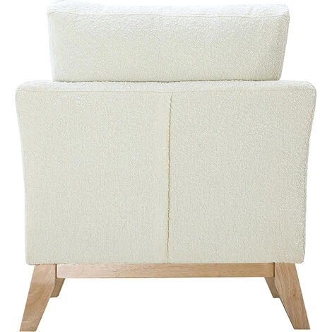 MILIBOO Fauteuil Scandinave Déhoussable Blanc Effet Laine Bouclée OSLO - Blanc 6 MILIBOO Fauteuil Scandinave Déhoussable Blanc Effet Laine Bouclée OSLO - Blanc – Image 4