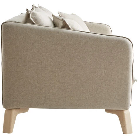 MILIBOO Canapé 3 Places éco-responsable En Tissu Recyclé Naturel FOREST - Naturel 5 MILIBOO Canapé 3 Places éco-responsable En Tissu Recyclé Naturel FOREST - Naturel – Image 3