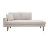 MILIBOO Méridienne En Tissu Effet Velours Texturé Beige L190 Cm BERTILLE - Beige Velours