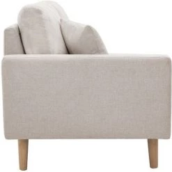 MILIBOO Méridienne En Tissu Effet Velours Texturé Beige L190 Cm BERTILLE - Beige Velours -France MILIBOO Soldes 2022 63744333 3