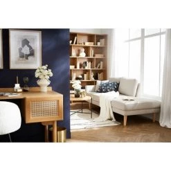 MILIBOO Méridienne En Tissu Effet Velours Texturé Beige L190 Cm BERTILLE - Beige Velours -France MILIBOO Soldes 2022 63744333 5