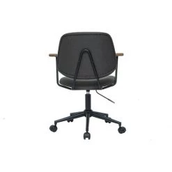 MILIBOO Chaise De Bureau Tissu Gris Anthracite, Chêne Massif Et Métal BARNET - Gris Foncé -France MILIBOO Soldes 2022 63889202 4