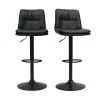 MILIBOO Tabourets De Bar Réglables En Polyuréthane Noir Et Métal Noir (lot De 2) ZUCK - Noir 2 MILIBOO Tabourets De Bar Réglables En Polyuréthane Noir Et Métal Noir (lot De 2) ZUCK - Noir -France MILIBOO Soldes 2022 63936835 1