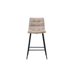 MILIBOO Tabourets De Bar Design En Velours Taupe H65 Cm (lot De 2) MAXWELL - Taupe Velours -France MILIBOO Soldes 2022 64073649 2