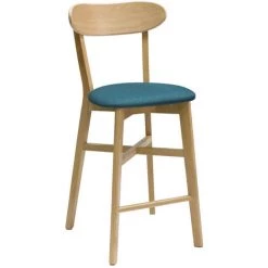 MILIBOO Tabouret De Bar Vintage Bois Clair Et Bleu Canard H65 Cm DOVE - Bleu Canard 7 MILIBOO Tabouret De Bar Vintage Bois Clair Et Bleu Canard H65 Cm DOVE - Bleu Canard -France MILIBOO Soldes 2022 64494975 2