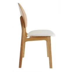 MILIBOO Chaises Scandinaves En Bois Clair Et Polyuréthane Blanc (lot De 2) ELTON - Bois Clair / Blanc -France MILIBOO Soldes 2022 64501571 4