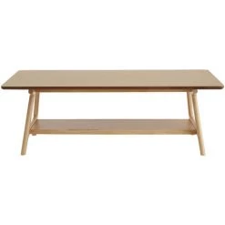 MILIBOO Table Basse Scandinave Rectangulaire Finition Chêne L120 Cm BAKAR - Naturel