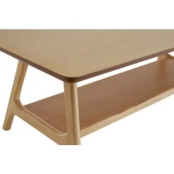 MILIBOO Table Basse Scandinave Rectangulaire Finition Chêne L120 Cm BAKAR - Naturel -France MILIBOO Soldes 2022 64521392 4