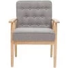 MILIBOO Fauteuil Scandinave Gris Et Bois Naturel FILIP - Gris -France MILIBOO Soldes 2022 64616878 1