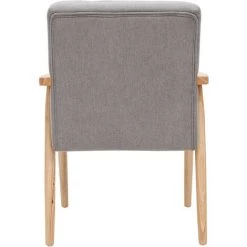 MILIBOO Fauteuil Scandinave Gris Et Bois Naturel FILIP - Gris -France MILIBOO Soldes 2022 64616878 4