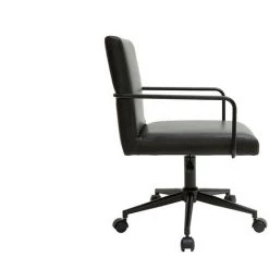 MILIBOO Chaise De Bureau Vintage En Polyuréthane Et Métal Noir FLOKI - Noir 8 MILIBOO Chaise De Bureau Vintage En Polyuréthane Et Métal Noir FLOKI - Noir -France MILIBOO Soldes 2022 64616907 3
