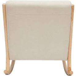 MILIBOO Rocking Chair Scandinave Bois Clair Et Tissu Effet Velours Beige DERRY - Beige Naturel Velours 9 MILIBOO Rocking Chair Scandinave Bois Clair Et Tissu Effet Velours Beige DERRY - Beige Naturel Velours -France MILIBOO Soldes 2022 64616908 4