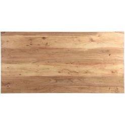 MILIBOO Table à Manger Industrielle Rectangulaire En Acacia Massif Et Métal Noir L200 VALLEY - Naturel -France MILIBOO Soldes 2022 64933924 4