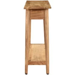 MILIBOO Console En Acacia Massif L90 Cm FRANKLIN - Bois Clair / Blanc -France MILIBOO Soldes 2022 64934571 3