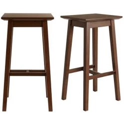 MILIBOO Tabourets De Bar Noyer 75 Cm (lot De 2) RUSSELL - Noyer