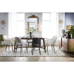 MILIBOO Buffet 3 Portes Coulissantes Noyer L160 Cm RYDD - Noyer -France MILIBOO Soldes 2022 65449634 5