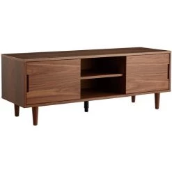 MILIBOO Meuble TV Noyer Avec Portes Coulissantes L140 Cm RYDD - Noyer 7 MILIBOO Meuble TV Noyer Avec Portes Coulissantes L140 Cm RYDD - Noyer -France MILIBOO Soldes 2022 65449635 2