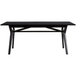 MILIBOO Table à Manger Extensible Bois Noir L180-220 Cm FOSTER - Noir