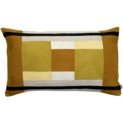 MILIBOO Coussin à Motifs Brodé Jaune 40 X 65 Cm KUBY - Jaune