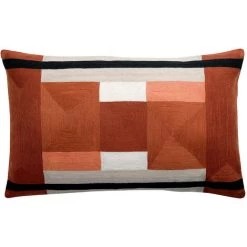 MILIBOO Coussin à Motifs Brodé Rouge 40 X 65 Cm KUBY - Rouge