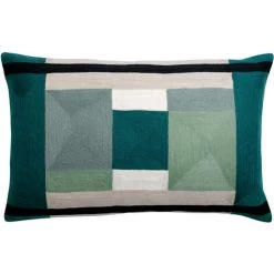 MILIBOO Coussin à Motifs Brodé Bleu 40 X 65 Cm KUBY - Bleu