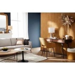 MILIBOO Table Basse En Marbre Et Métal Noir D60 Cm COPEN - Blanc -France MILIBOO Soldes 2022 65600901 3