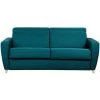 MILIBOO Canapé Convertible 3 Places Avec Têtières Ajustables Bleu Paon Avec Matelas 13 Cm GOYA - Bleu Canard Mat -France MILIBOO Soldes 2022 65601369 1