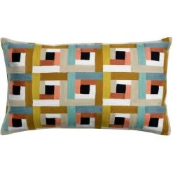 MILIBOO Coussin Brodé Multicolore 40 X 65 Cm PINTA - Multicolore