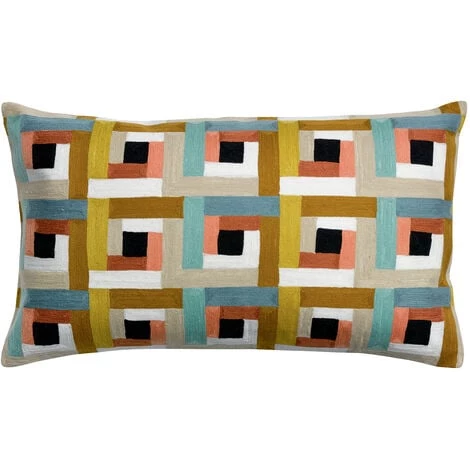 MILIBOO Coussin Brodé Multicolore 40 X 65 Cm PINTA - Multicolore 3 MILIBOO Coussin Brodé Multicolore 40 X 65 Cm PINTA - Multicolore