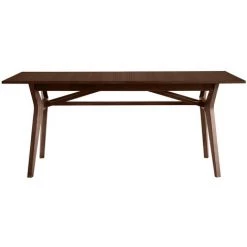 MILIBOO Table à Manger Extensible Placage Noyer L180-220 Cm FOSTER - Noyer