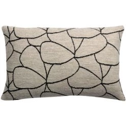 MILIBOO Coussin à Motifs écru Et Noir 40 X 65 Cm LYS - Naturel