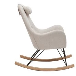 MILIBOO Rocking Chair Design En Tissu Beige MANIA - Beige -France MILIBOO Soldes 2022 65793332 3