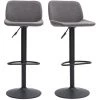 MILIBOO Tabourets De Bar Réglables En Tissu Effet Velours Gris Et Métal Noir (lot De 2) KAOLY - Gris Velours 2 MILIBOO Tabourets De Bar Réglables En Tissu Effet Velours Gris Et Métal Noir (lot De 2) KAOLY - Gris Velours -France MILIBOO Soldes 2022 65913309 1