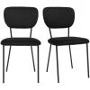MILIBOO Chaises Design En Velours Noir Et Structure En Métal Noir (lot De 2) LEPIDUS - Noir Velours -France MILIBOO Soldes 2022 65913316 1