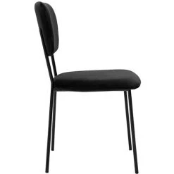 MILIBOO Chaises Design En Velours Noir Et Structure En Métal Noir (lot De 2) LEPIDUS - Noir Velours -France MILIBOO Soldes 2022 65913316 4