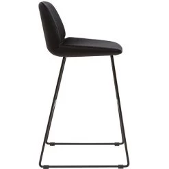 MILIBOO Tabourets De Bar Fixes En Tissu Velours Noir Pieds Métal Noir H65 (lot De 2) KAOLY - Noir Velours -France MILIBOO Soldes 2022 65913317 4